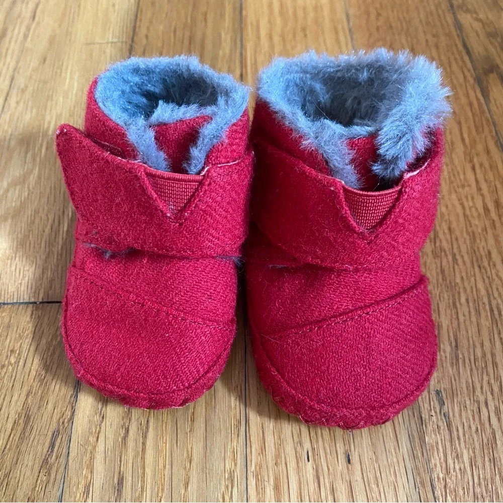 Baby Unisex Red Toms Boots